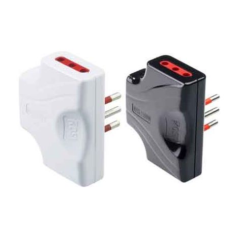 ADATTATORE TRIPLO EXTRAPIATTO 10A ROSI 2P+T - prese 10A