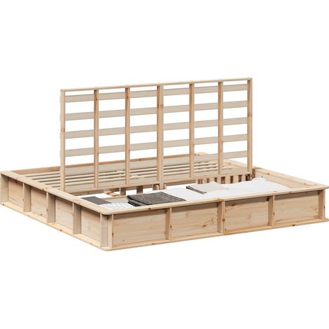 Maison Exclusive - Bettrahmen Braun 180 x 200 cm Massives Kiefern