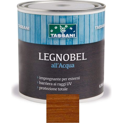 LEGNOBEL ALL'ACQUA 0,75 LT TASSANI IMPREGNANTE VERNICE PER LEGNO Noce Chiaro
