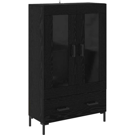 Maison Exclusive - Credenza Rovere Nero 69,5 x 31 x 115 cm Legno multistrato