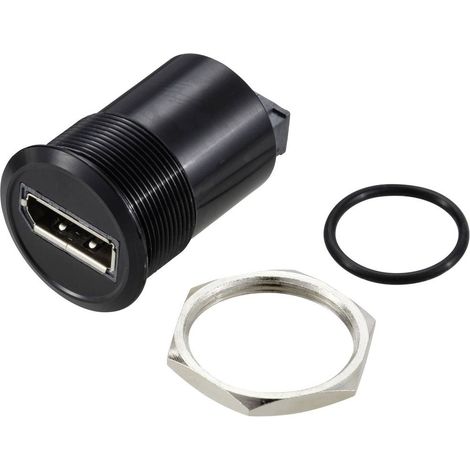 TRU COMPONENTS TC-11980480 Adattatore per pannello Display Port 1,2 presa Presa DisplayPort - Presa DisplayPort Nero Co