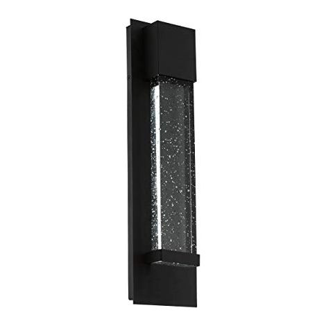 Applique Esterno Moderna Villagrazia Alluminio Nero Led H30Cm (1/4)