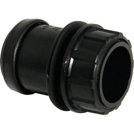 32mm Black Push Fit Waste Tank Connector for Water Pipe