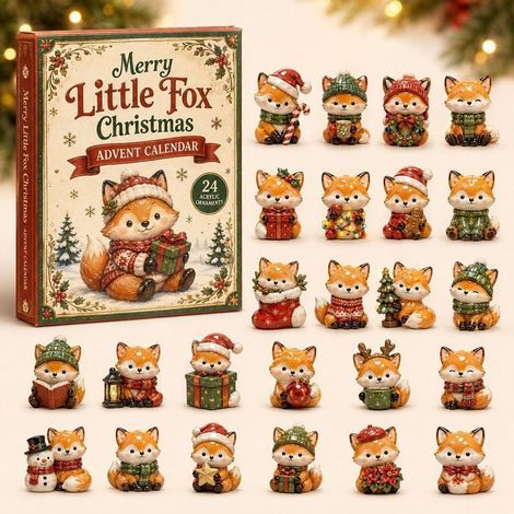 Bébé renard de Noël calendrier avent 2026 2D boîte surprise