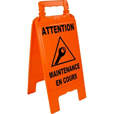 PROVOST - Chevalet de signalisation pour maintenance en polypropylène orange (1/2)