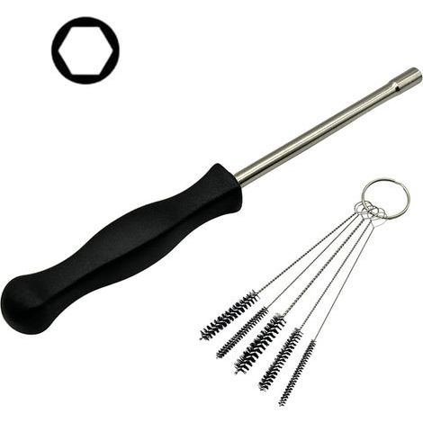 Outil de réglage de carburateur hexagonal 5910 890 2307 Tournevis hexagonal de 4 mm pour tronçonneuse Ryobi Husqvarna Echo Poulan Homelite Weed Eater Wacker Taille-bordures Souffleuse à feuilles (1/4)