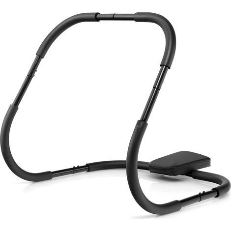 COSTWAY Ab Roller Bauchtrainer, 73 x 73 x 64 cm, Bauchmuskeltrainer Gerät, Situp Trainingsgerät, Po Trainer für Zuhause, Schwarz (1/5)