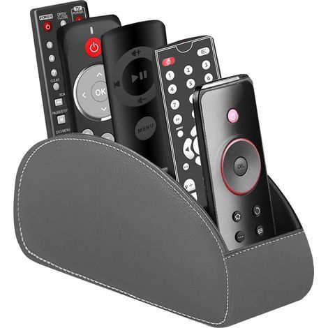 Porta telecomandi con 5 tasche: contenitore per telecomandi, organizer da scrivania, per telecomandi, quaderni, articoli di cancelleria, penne, telefono (1/5)