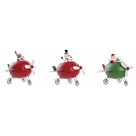 Weihnachtsschmuck DKD Home Decor Metall Rentier (19 x 14 x 13 cm) (3 pcs)