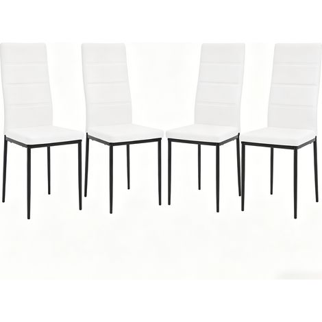 CAIziChaises de café, chaises de salle à manger à dossier haut, chaises de lecture, chaises de maquillage (4PCS chaises seulement)