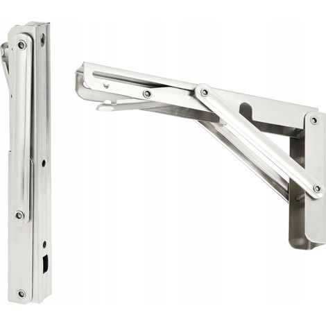 2x Klappbare Tischplattenhalterung - Robust - 450 mm Edelstahl TMY (1/5)