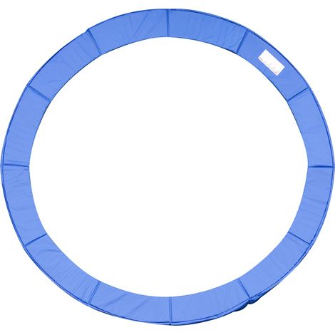 Trampolin-Randabdeckung mit Sicherheitsnetz für 8 ft / 10 ft / 12 ft / 15 ft, Ø 366 cm, Blau, Trampolin nicht enthalten