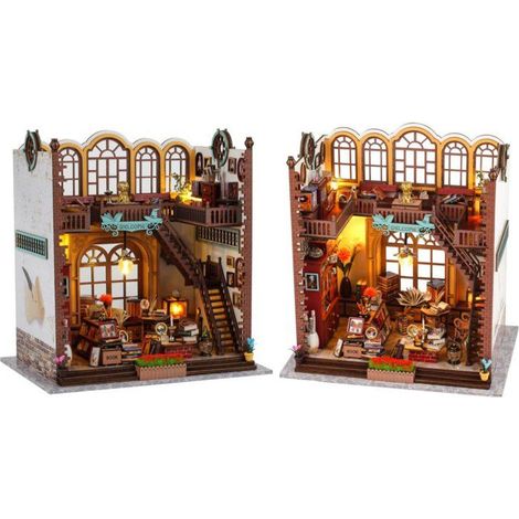 Book Nook - DIY Kit to Build 3D Model Bookend - Creanook Bookshelf - 24 x 17 x 25 cm (1/3)