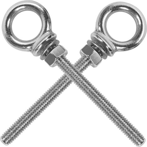 Lot de 2 boulons à œil M6 x 60 en acier inoxydable avec (1/5)