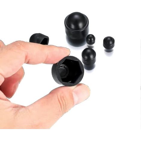 145 styles Bultskydd Suvlock, Plastkupolmutter, Sexkantig Mutterskydd, Bultlock Svart Bultmutter - M4/m5/m6/m8/m10/m12-CE