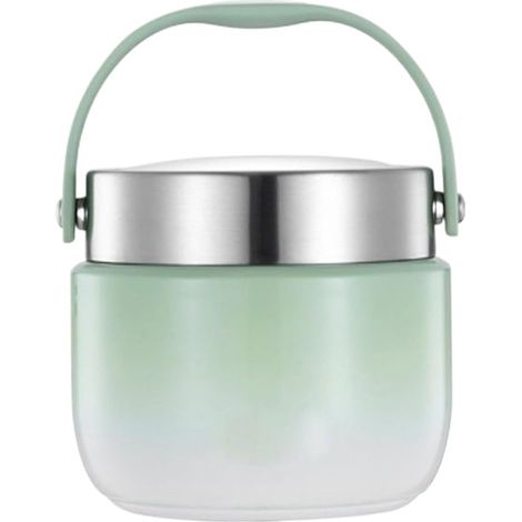 Récipient à déjeuner chaud, 1200 ml, 15,5 x 13,5 cm, 800 g PP + acier inoxydable, portable, étanche, thermique, pour gym, voyage, randonnée, quotidien, pique-nique, extérieur (1/4)