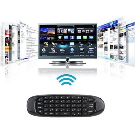 Télécommande Souris Air 2.4G Rétro-éclairée Rechargeable Pour Android TV Box PC Smart TV 1 Pièce (1/4)