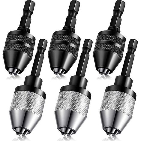 Mandrin de perçage sans clé, adaptateur de perceuse à changement rapide pour tournevis, rallonge 0,3-6,5/0,3-3,6 mm (1/5)