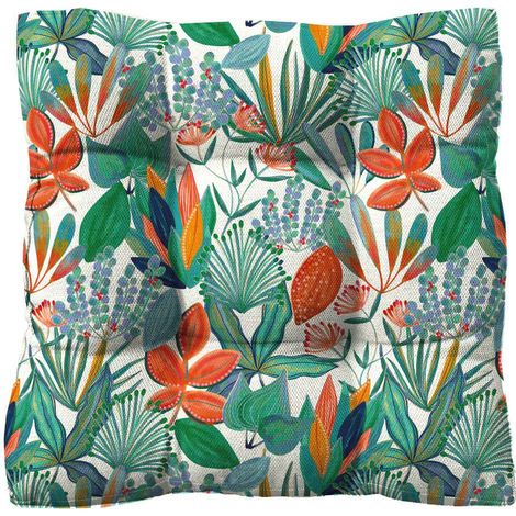 Cuscino da pavimento in tessuto Mandali multicolore 60x60x12cm - Tessuto