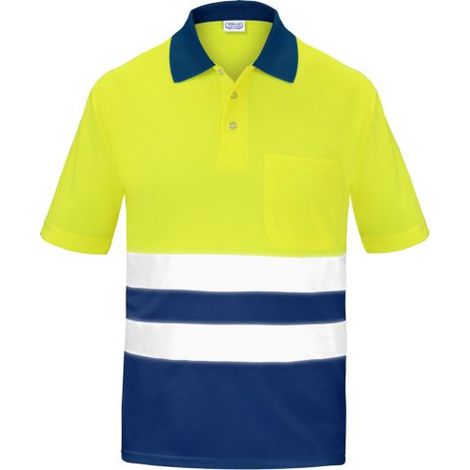 POLO ALTA VISIB. BIC. M/C AZUL XXL