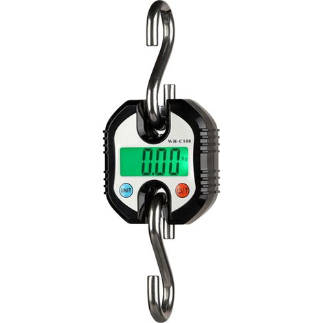 Balance numérique suspendue 150 kg / 330 lb, balance portable pour grue, rétroéclairage LCD, crochet en acier, idéale pour la ferme, la pêche, la chasse, les marchés alimentaires et les travaux extéri (1/5)