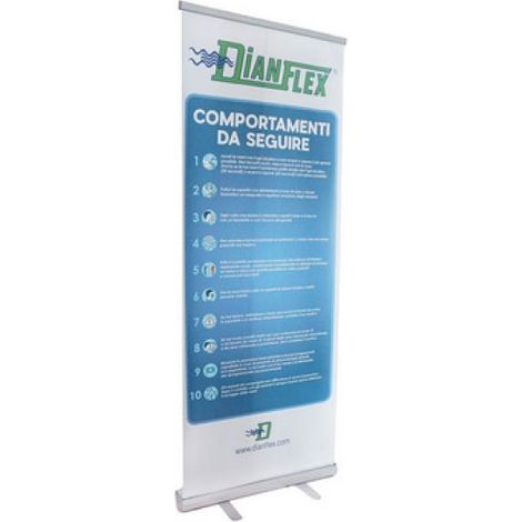 ROLL-UP INFO COVID-19 cm 90x180