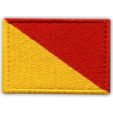 Aufnäher „Flagge Oscar“ – selbstklebende Rückseite – gestickter Aufnäher/Abzeichen/Emblem