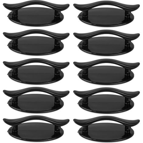 Lot de 10 poignées adhésives sans perçage pour tiroirs, armoires, fenêtres, balcons, portes coulissantes et portes à pousser-tirer. (1/5)