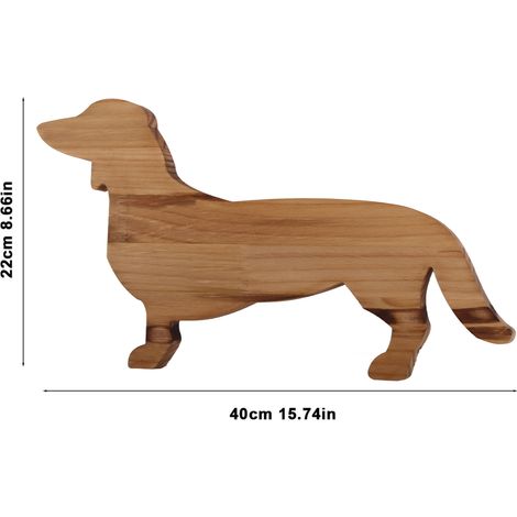 Plat de service en bois en forme de chien pour la cuisine ou les repas chauds - Décoration pour la maison ou les restaurants (1/5)