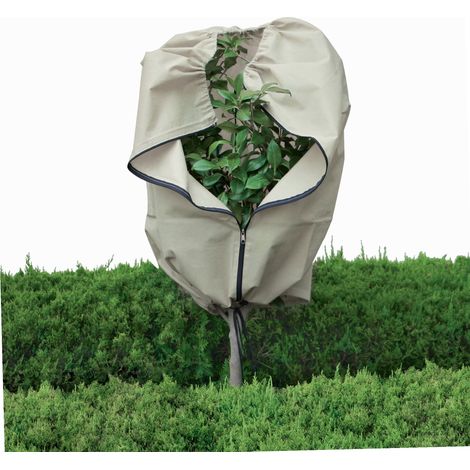Werka Pro – Housse d'hivernage pour arbustes et végétaux Ø50cm x hauteur 100cm – Polypropylène 70g/m² – Fermeture à glissière pour protection optimale