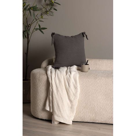 Nora taie d'oreiller 40x40cm gris foncé.