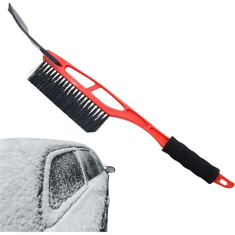 CCYKXA Car Windshield Ice Scrapers  Car Snow Brush for Snow Removal, Multi-Purpose Anti-Slip Scraper for Car Driveway, Window, Balcony, Outdoor Use, Camping