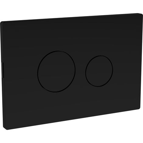 Nuie Pneumatic Dual Flush Plate - Matt Black