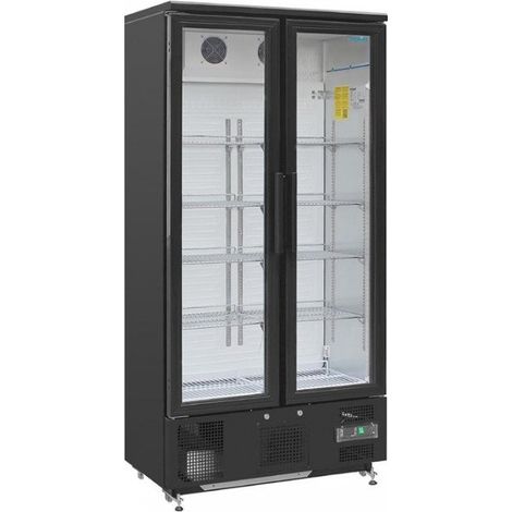 Arrière-bar vertical 2 portes vitrées battantes noir 490 Litres, 400 W, 220 V - MONO (1/5)