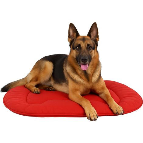 1 Coussin Chien, 97x61x3cm, Tissu Respirant, Rembourrage Polyester, Déhoussable, Intérieur Extérieur (1/5)