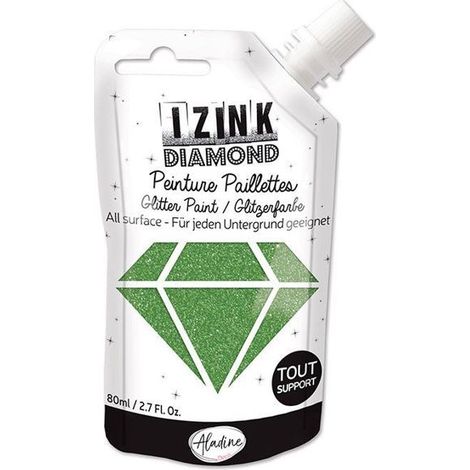 Peinture - IZINK - Diamond - Vert foncé - 80ml - Résistante à l'eau (1/2)
