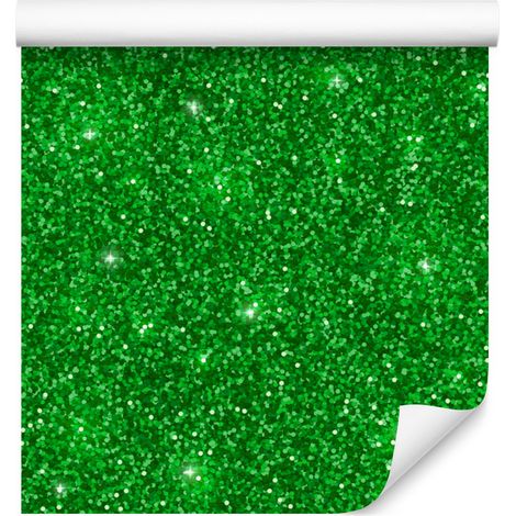 Papier peint à paillettes vertes pour salon et chambre 50x1000 cm (1/5)