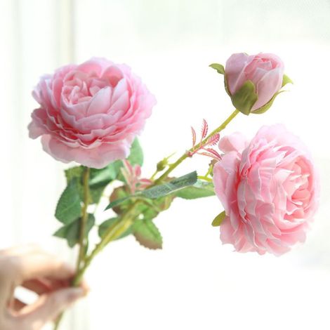 Fleur Artificielle - Pivoine Fausse - Rose Fausse - Décoration Intérieure Extérieure - Bouquet de Mariage - 1 Pièce (1/5)