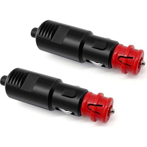 2 Pcs 12V/24V Prise Allume-Cigare Fiche Universelle avec Fusible 8A,Allume-Cigare Connecteur de Prise Mâle pour Camions Automobiles Bateau Moto (1/5)
