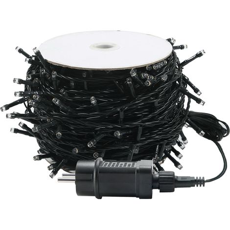 Hengmei – Guirlande lumineuse d'extérieur 100m – 1000 LED blanc chaud – 8 modes d'éclairage – Étanchéité IP44 pour usage extérieur (1/5)