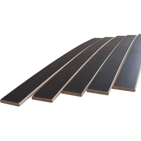 Lot de 5 lattes grises 680x48x8 mm – Bois hêtre 7 plis – Renfort pour sommier BZ, clic clac, canapé – Ebac Literie