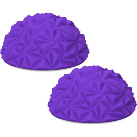 2 Pièces Demi-Sphère Yoga Fitness Enfants Équilibre Pods Jouet Entraînement Violet (1/5)