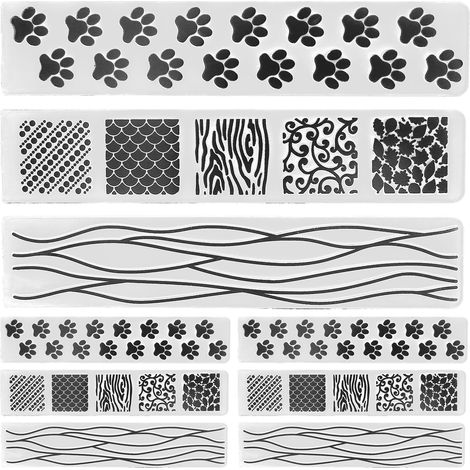 Kit de 9 pochettes à gaufrer en plastique avec gabarits pour la création de cartes, le scrapbooking et les loisirs créatifs. (1/5)
