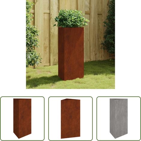 Gartenkübel - Pflanzkübel 40x34,5x75 cm Cortenstahl (1/5)