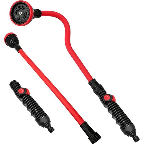 Arrosoir de jardin, flexible de 73 cm de long, tiges de tuyau d'arrosage avec tête pivotante à 360° et 10 motifs de pulvérisation, pulvérisateur de jardin pour paniers suspendus, arbustes, plantes (1/5)