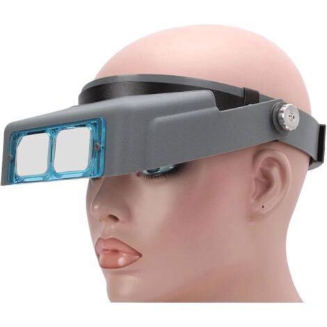 Lupa de diadema LaBlanc, lupa de lectura con cuatro lentes ópticas, binocular, ideal para leer, reparar relojes y hacer manualidades.
