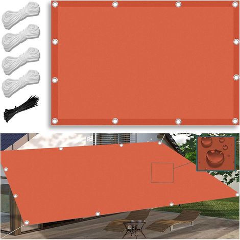 JSSEVN-Voiles Ombrages Rectangulaire Imperméable 1X3M Multi Couleur et Taille Toiles D'ombrages UV Protection pour Patio Jardin Terrasse (1/5)