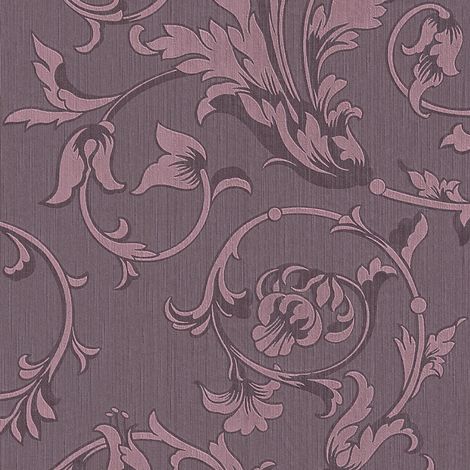 BRICOFLOR Papier peint baroque Tapisserie baroque Papier peint intissé Violet - 10,05 x 0,53 m (1/5)
