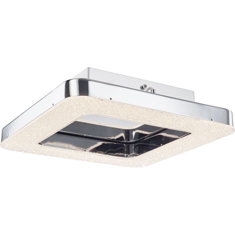 Visconte Spark Ceiling Light Flush Square LED Indoor Fitting - Polished Chrome (1/2)