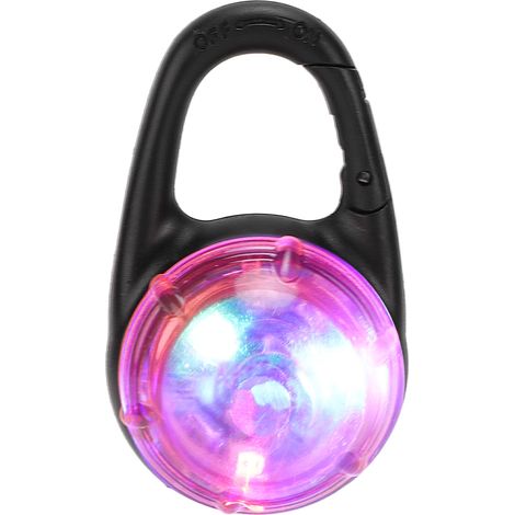 Pendentif LED pour chien, lampe à clip étanche pour collier, adaptée à la sécurité nocturne des chiens et chats, lumière rose. (1/5)